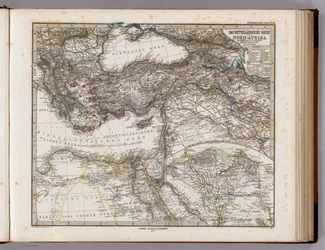 Das Mittellandische Meer Und Nord-Afrika. Maassstab 1